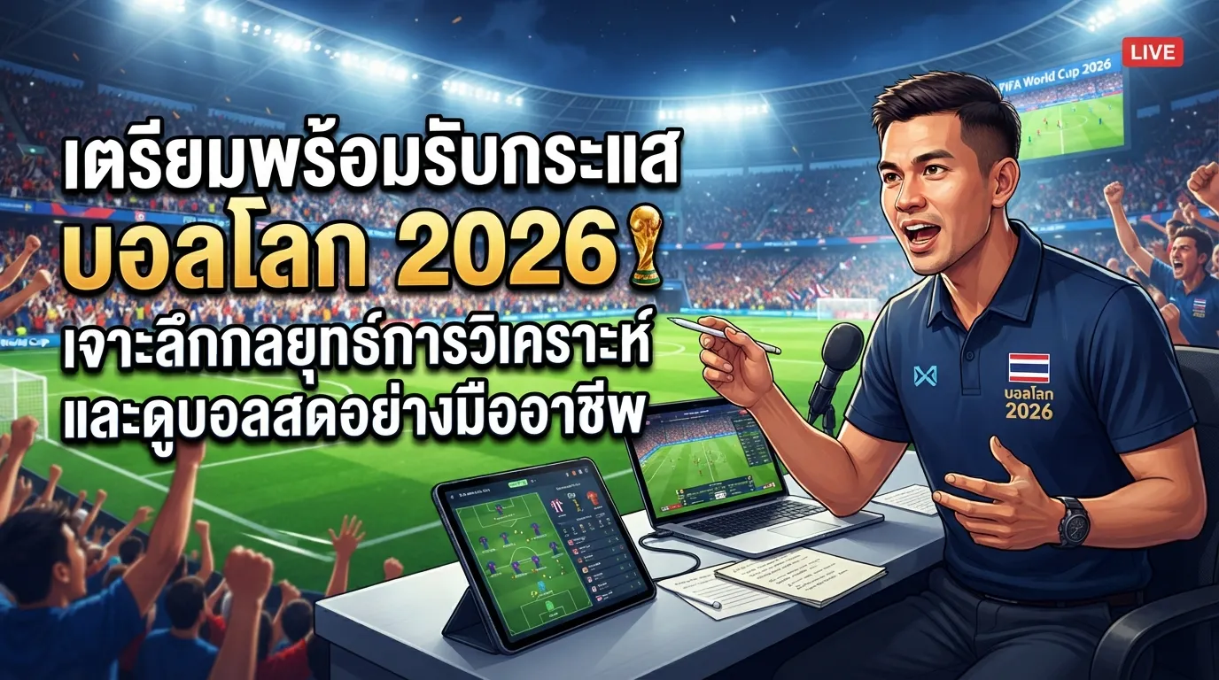 เตรียมพร้อมรับกระแสบอลโลก 2026: เจาะลึกกลยุทธ์การวิเคราะห์และดูบอลสดอย่างมืออาชีพ